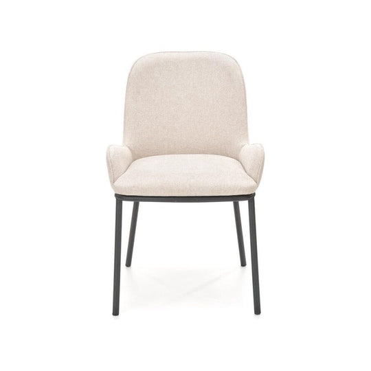 Scaun K481, alb/negru, stofa clasica/metal, 54x60x83 cm