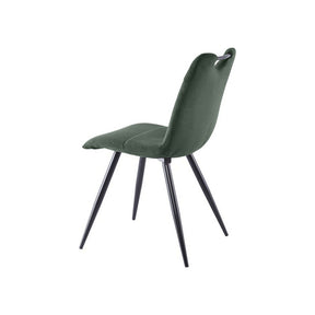 Scaun ORFE, stofa raiata verde/negru, 45x40x86 cm