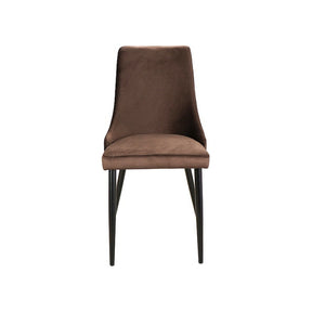Scaun PIANO B, stofa catifelata maro/negru, 47x44x93 cm