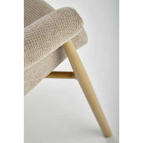 Scaun K489, bej/stejar, stofa clasica/metal, 59x56x80 cm