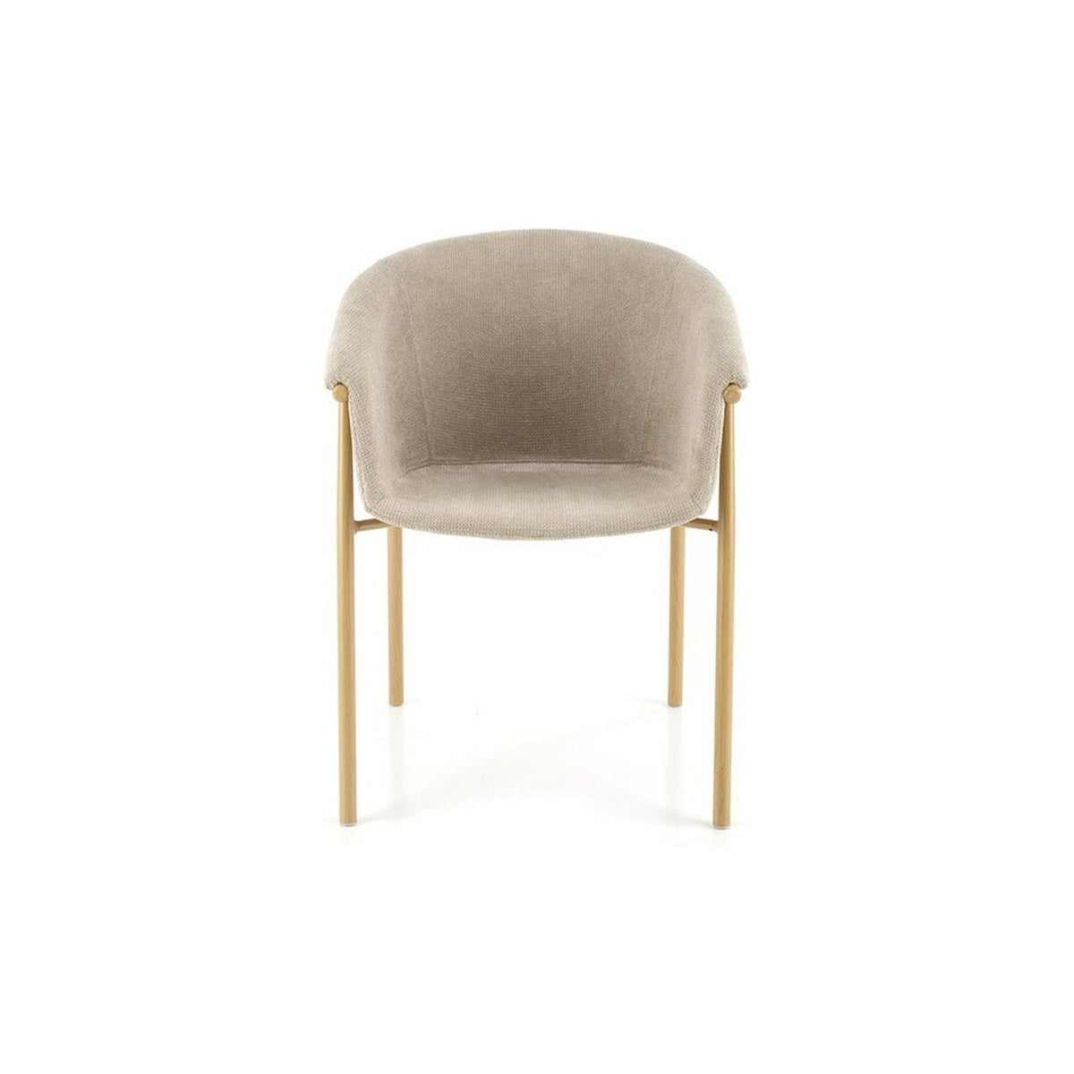 Scaun K489, bej/stejar, stofa clasica/metal, 59x56x80 cm