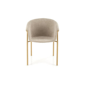 Scaun K489, bej/stejar, stofa clasica/metal, 59x56x80 cm
