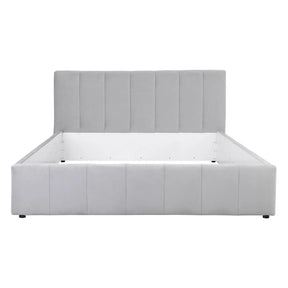 Cadru pat LONES 180x200, stofa catifelata gri deschis - Bluvel 03