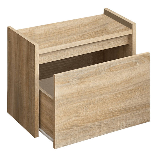 Bancuta BERGI, stejar sonoma, DTD laminat, spaţiu de depozitare, fara perna, 60x30x44.8 cm