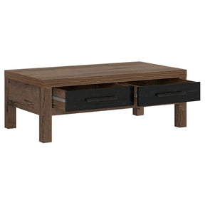 Masuta cafea BALIN, stejar/negru, PAL, 110x60x40 cm