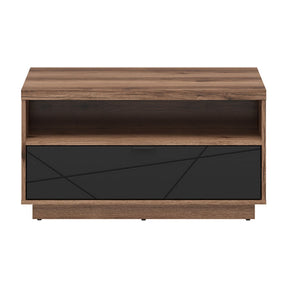 Masuta cafea FORN, nuc/negru mat, PAL, 90x60x48.5 cm