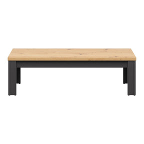Masuta cafea Hesen, gri grafit/stejar artizanal, PAL, 130x65x40 cm