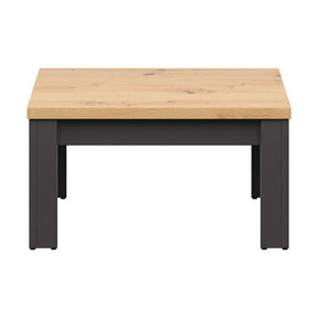 Masuta cafea Hesen, gri grafit/stejar artizanal, PAL, 75x75x40 cm