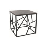 Masuta cafea ESCADA B III, gri/negru, ceramica/metal, 55x55x55 cm