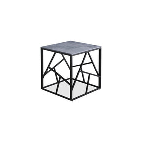 Masuta cafea UNIVERSE 2, gri/negru, ceramica/metal, 55x55x55 cm