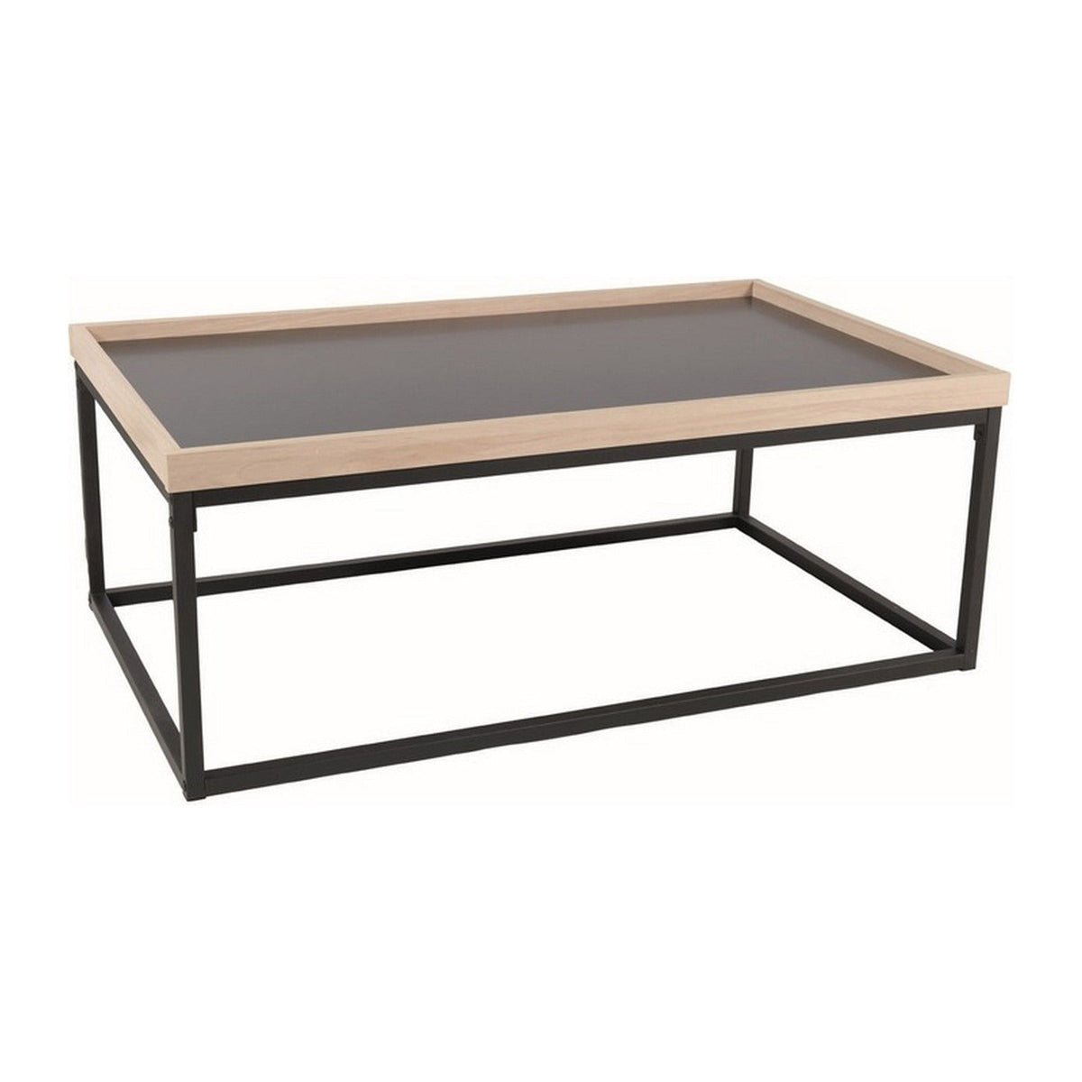 Masuta cafea LAGOS A, stejar/negru, PAL/metal, 100x60x39 cm
