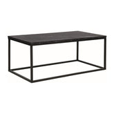 Masuta ROSSI A, efect de marmura neagra, PAL/metal, 110x60x45 cm