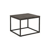 Masuta ROSSI B, efect de marmura neagra, PAL/metal, 60x45 cm