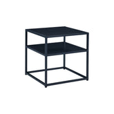 Masuta de cafea SYMPHONY B, neagra, PAL/metal, 50x50x50 cm
