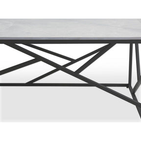 Masuta cafea UNIVERSE 2, gri/negru, ceramica/metal, 120x60x45 cm