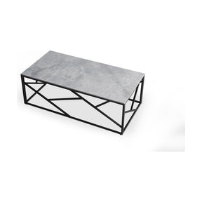Masuta cafea UNIVERSE 2, gri/negru, ceramica/metal, 120x60x45 cm