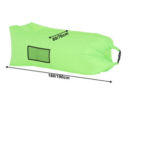 Fotoliu gonflabil LEBAG, nailon rezistent, verde, 70x180/190/240 cm