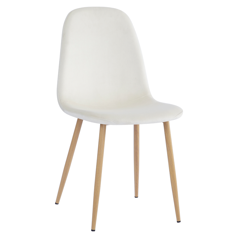 Scaun LEGA NEW, bej/fag, stofa/metal, 45x56x85 cm