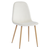 Scaun LEGA NEW, bej/fag, stofa/metal, 45x56x85 cm