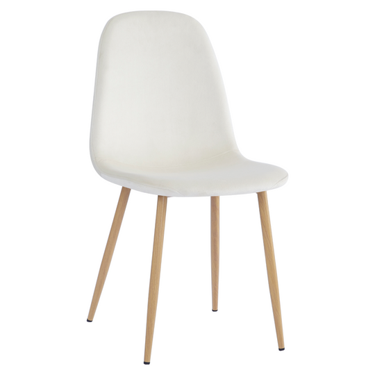Scaun LEGA NEW, bej/fag, stofa/metal, 45x56x85 cm