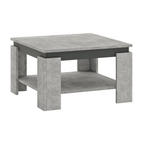 Masuta cafea LEJSY, gri beton/gri grafit, 68x68x41 cm