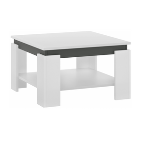 Masuta cafea LEJSY, alb/gri grafit, 68x68x41 cm