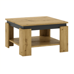 Masuta cafea LEJSY, stejar artisan/gri grafit, 68x68x41 cm