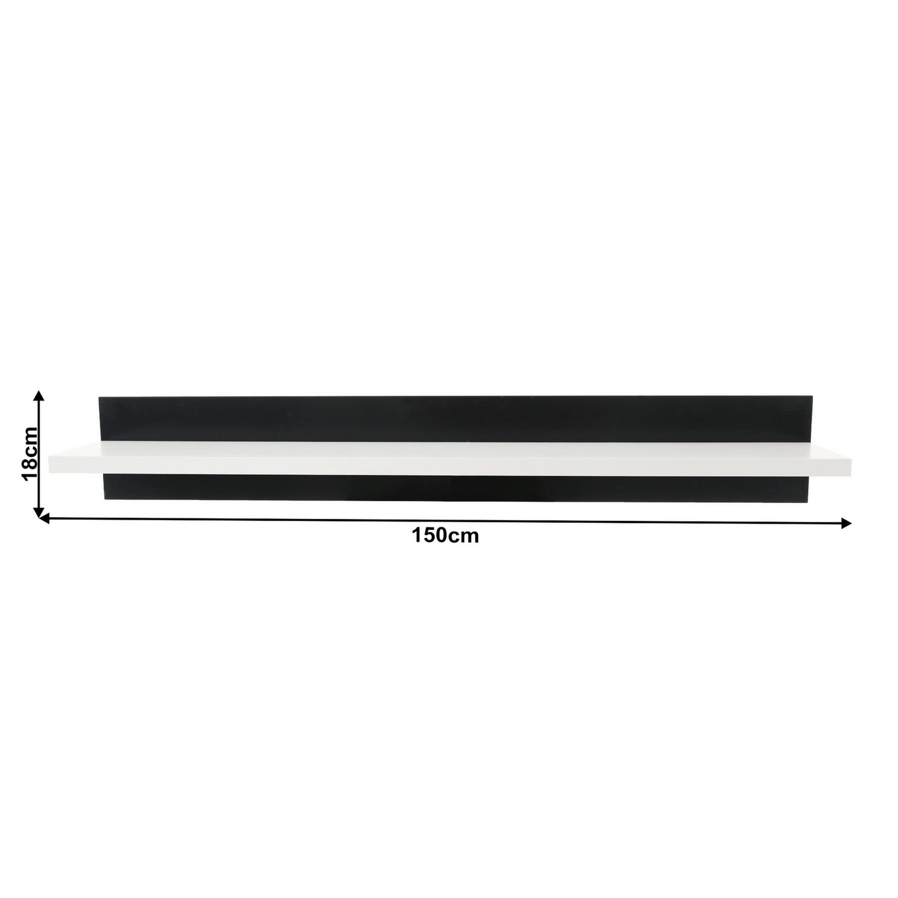 Set living LEO, alb/negru lucios, PAL melaminat