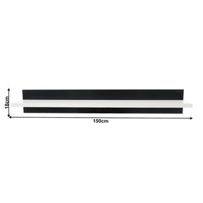 Set living LEO, alb/negru lucios, PAL melaminat