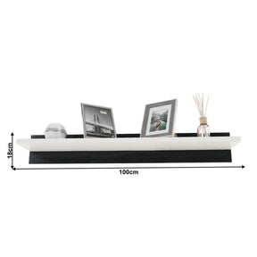Set living LEO, alb/negru lucios, PAL melaminat