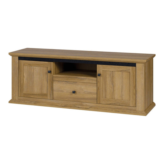 Comoda TV LEON MZ15, DTD laminat, stejar grand, 150x45x55 cm