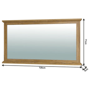 Oglinda LEON MZ16, cadru PAL laminat, stejar grand, 128x5x71 cm