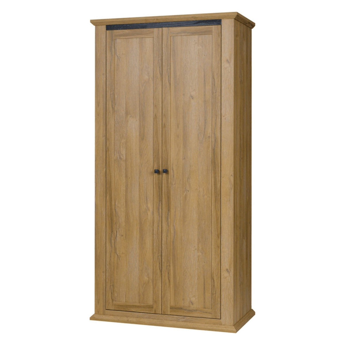 Dulap haine LEON combinat MZ2, stejar grand, 100x54x200 cm, 2 usi