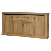 Comoda LEON MZ9, 4 usi si 2 sertare,  stejar grand, PAL laminat, 180x45x87 cm