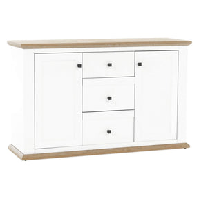 Comoda LEON MZ11, DTD laminat, alb/stejar grand, 140x45x87 cm