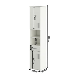 Dulap LESSY NEW 05, alb, DTD laminat, 38x35x191 cm