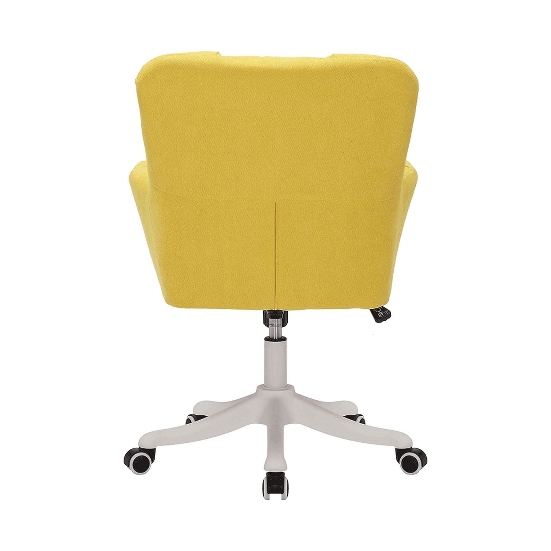 Scaun birou LOREL, galben, stofa clasica, 64x67x89.5/99.5 cm