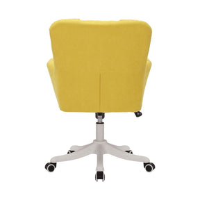 Scaun birou LOREL, galben, stofa clasica, 64x67x89.5/99.5 cm