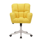 Scaun birou LOREL, galben, stofa clasica, 64x67x89.5/99.5 cm