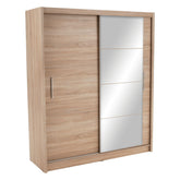 Dulap cu uși glisante LOW, stejar sonoma laminat, 180x61x215 cm