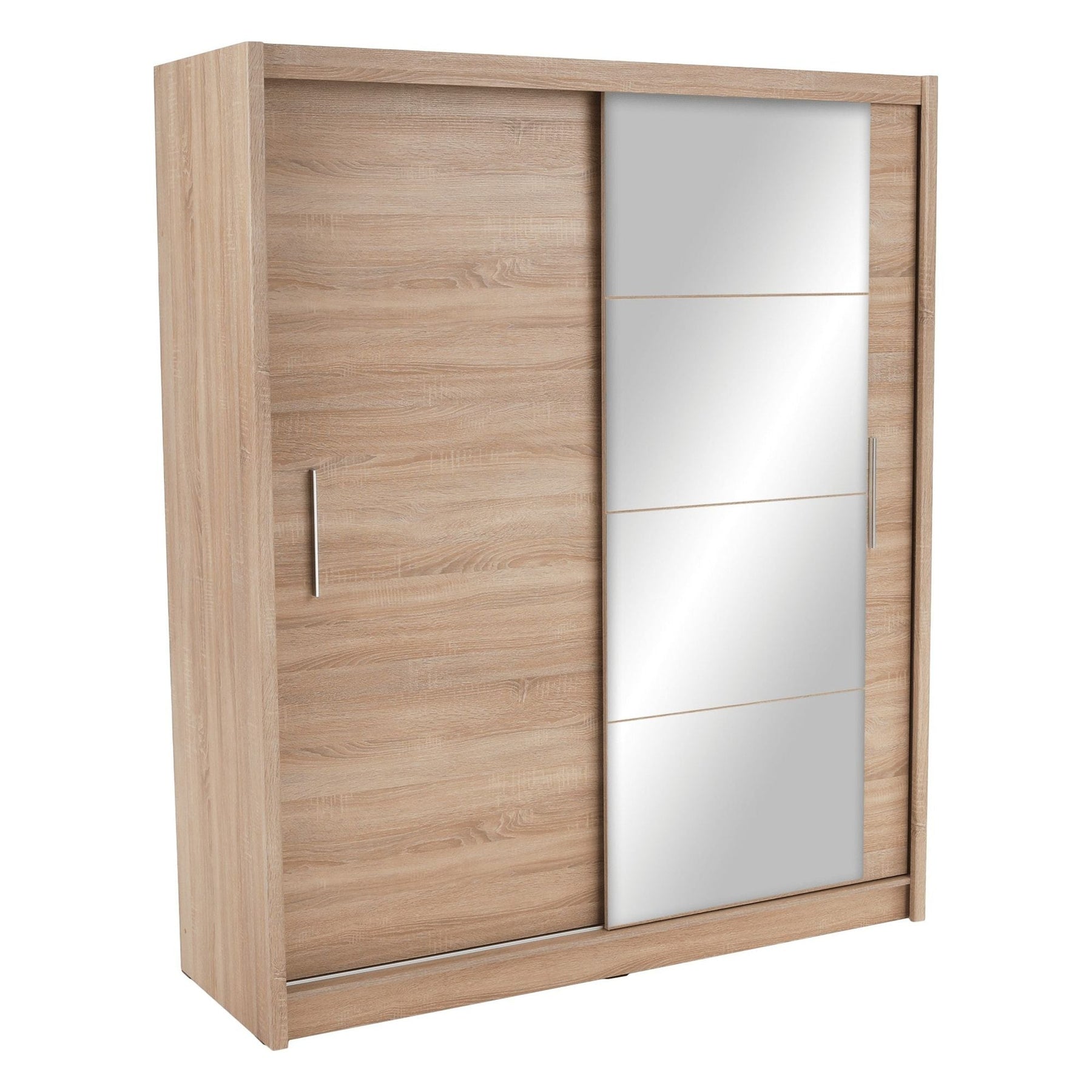 Dulap cu uși glisante LOW, stejar sonoma laminat, 180x61x215 cm