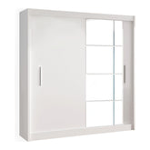 Dulap cu usi glisante LOW, alb, 180x61x215 cm