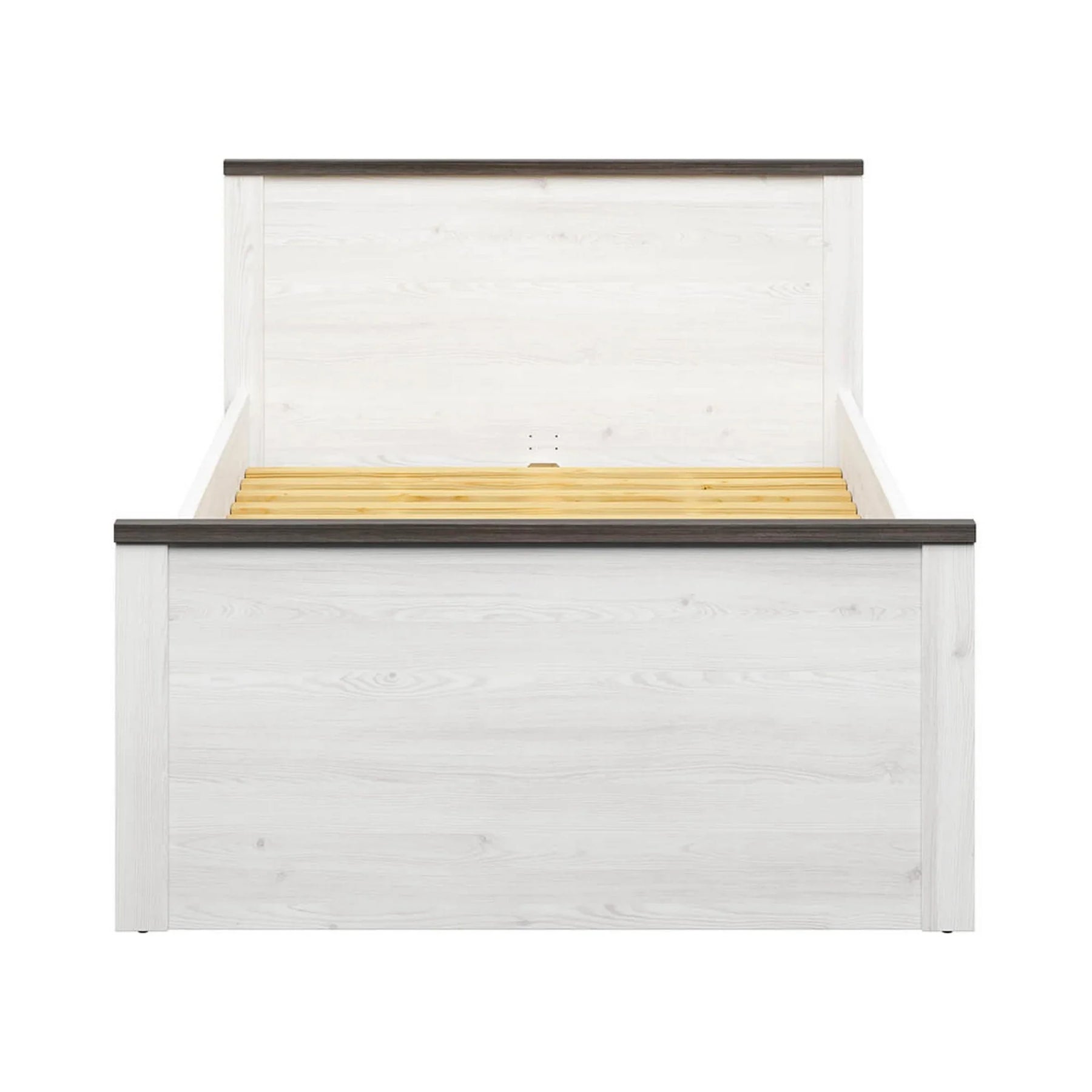 Cadru pat HESEN 120x200, pin alb/pin larico, PAL