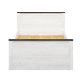 Cadru pat HESEN 120x200, pin alb/pin larico, PAL