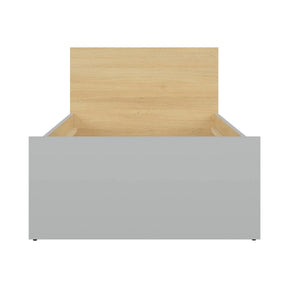 Cadru pat NANDU 90x200, stejar/gri deschis, PAL laminat