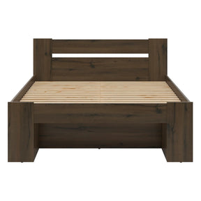Cadru pat NEPO PLUS 140x200, stejar nobil, PAL laminat, cu spatiu depozitare