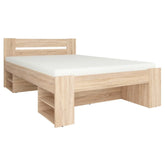 Cadru pat NEPO PLUS 140x200, stejar sonoma, PAL laminat, cu spatiu depozitare