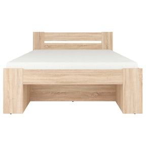Cadru pat NEPO PLUS 140x200, stejar sonoma, PAL laminat, cu spatiu depozitare