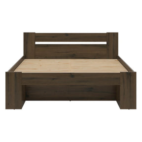 Cadru pat NEPO PLUS 160x200, stejar nobil, PAL laminat, cu spatiu depozitare