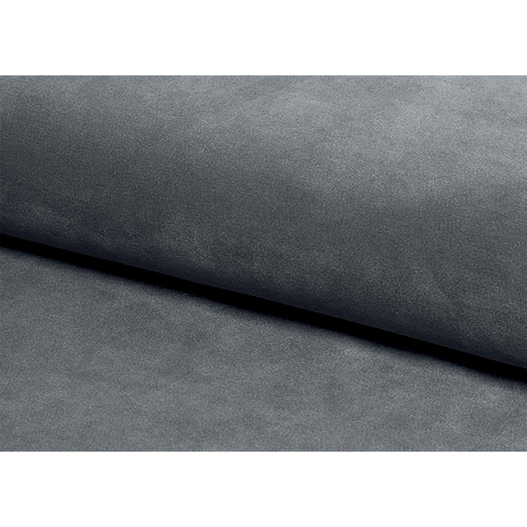 Pat MALENA, stofa catifelata gri/negru, cu somiera inclusa, 160x200 cm